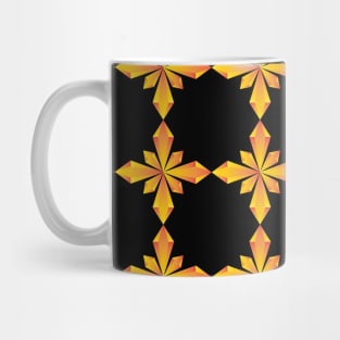 Yellow Crystal star pattern Mug